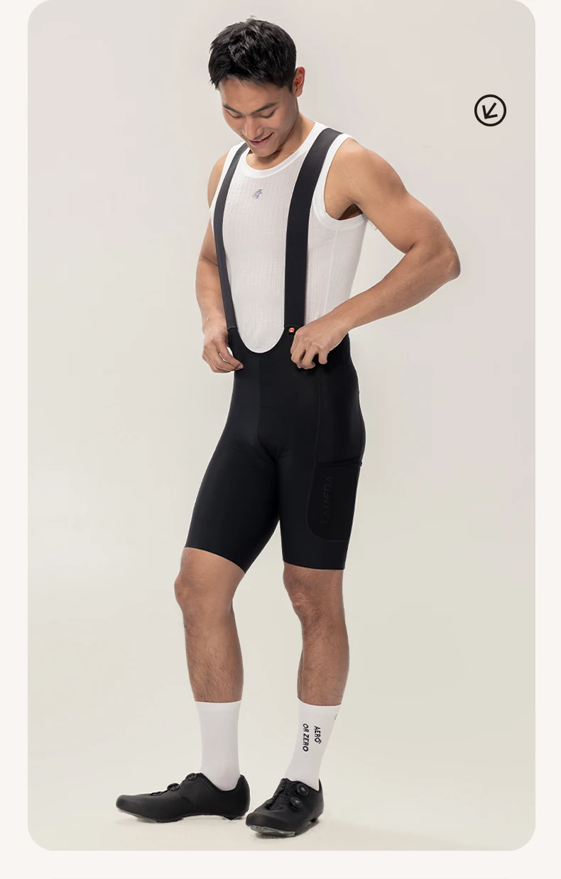 LAMEDA Herren-Radsport-Trägerhose, professionelle Radsport-Träger, 6-Stunden-Pads, hohe Taille, Fahrrad-Shorts, atmungsaktive Rennrad-Bekleidung – Detail 25