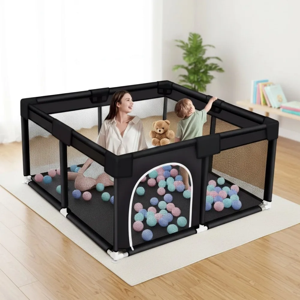 

ANGDUO Square Baby Playpen Large 50*50 Inch Safet Baby Activity Fence Safety Baby Playard For Boy Girl Indoor Outdoors Usage