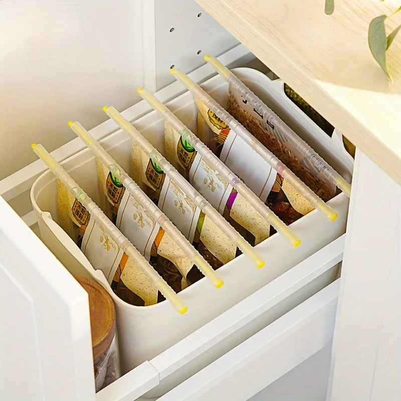 6 Stück Plastikbeutelklammern, Verschlussstäbe, geeignet für Snack-, Pommes- und Aufbewahrungsbeutel – Verschlussstäbe mit Stick für den Haushalt