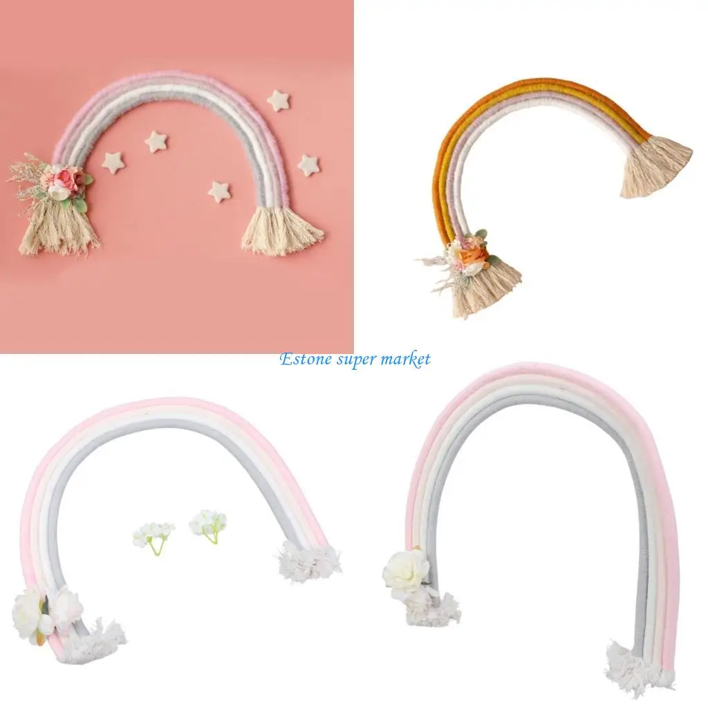 

090B Baby Photoshoot Props Playroom Nursery Room Decoration Infant Photography Props Rainbow Decoration Rainbows Photo Props