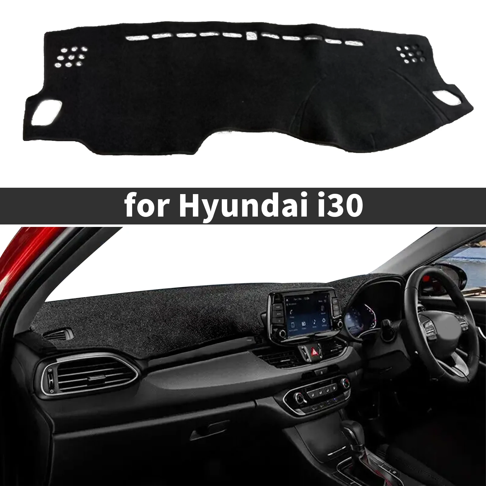 

fit for Hyundai i30 2017 - 2023 N-line Car Dashmat DashMat Sunshade Dashboard Cover Pad Protective Carpet Accessories