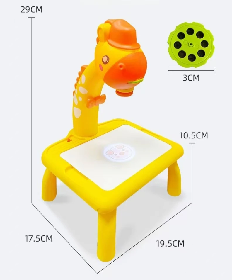 Children led projector drawing table painting set educational board learning tools painting toys for children