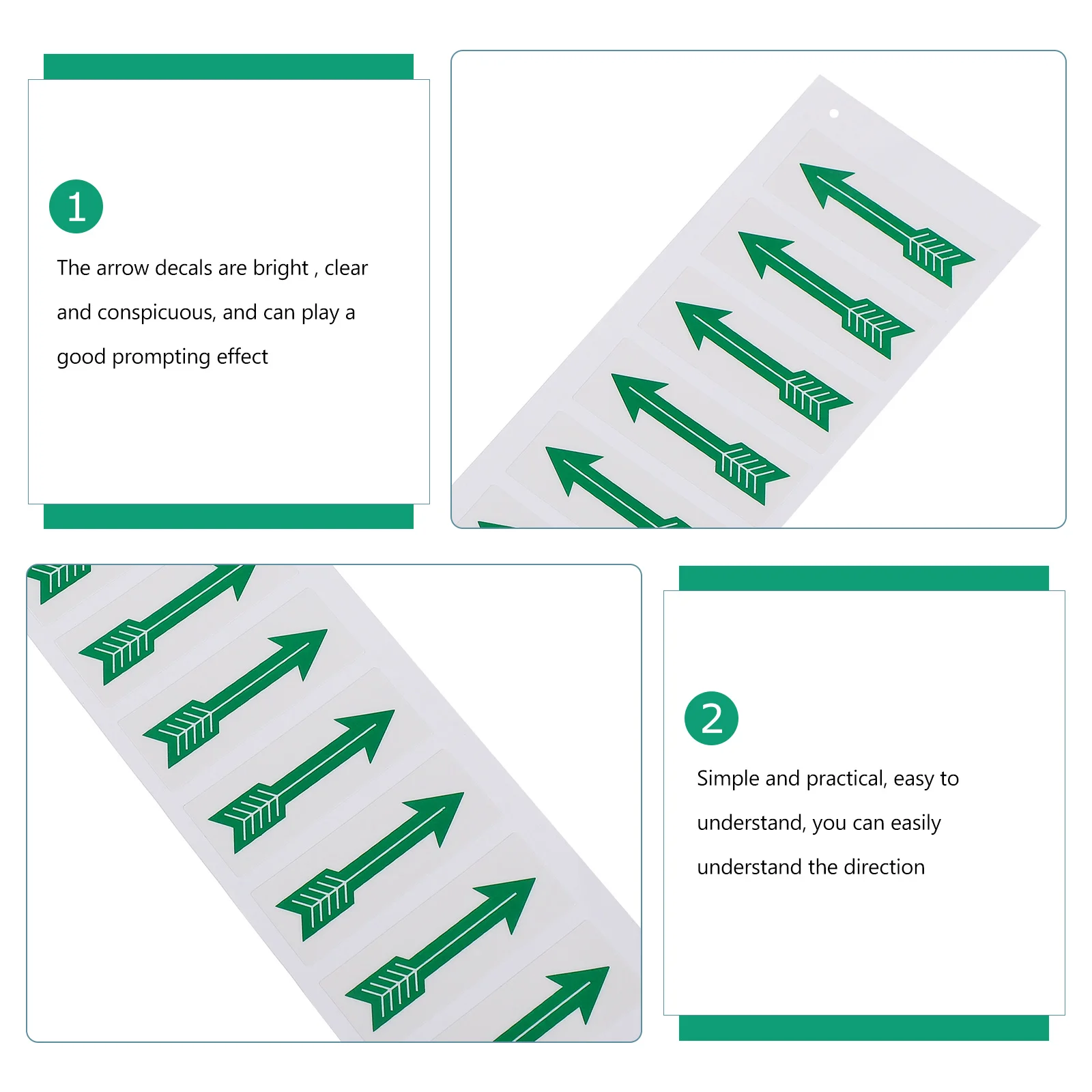 10 Pcs Applique Arrow Logo Sticker Nail Warning Decal Adhesive Sign Synthetic Paper Pipe