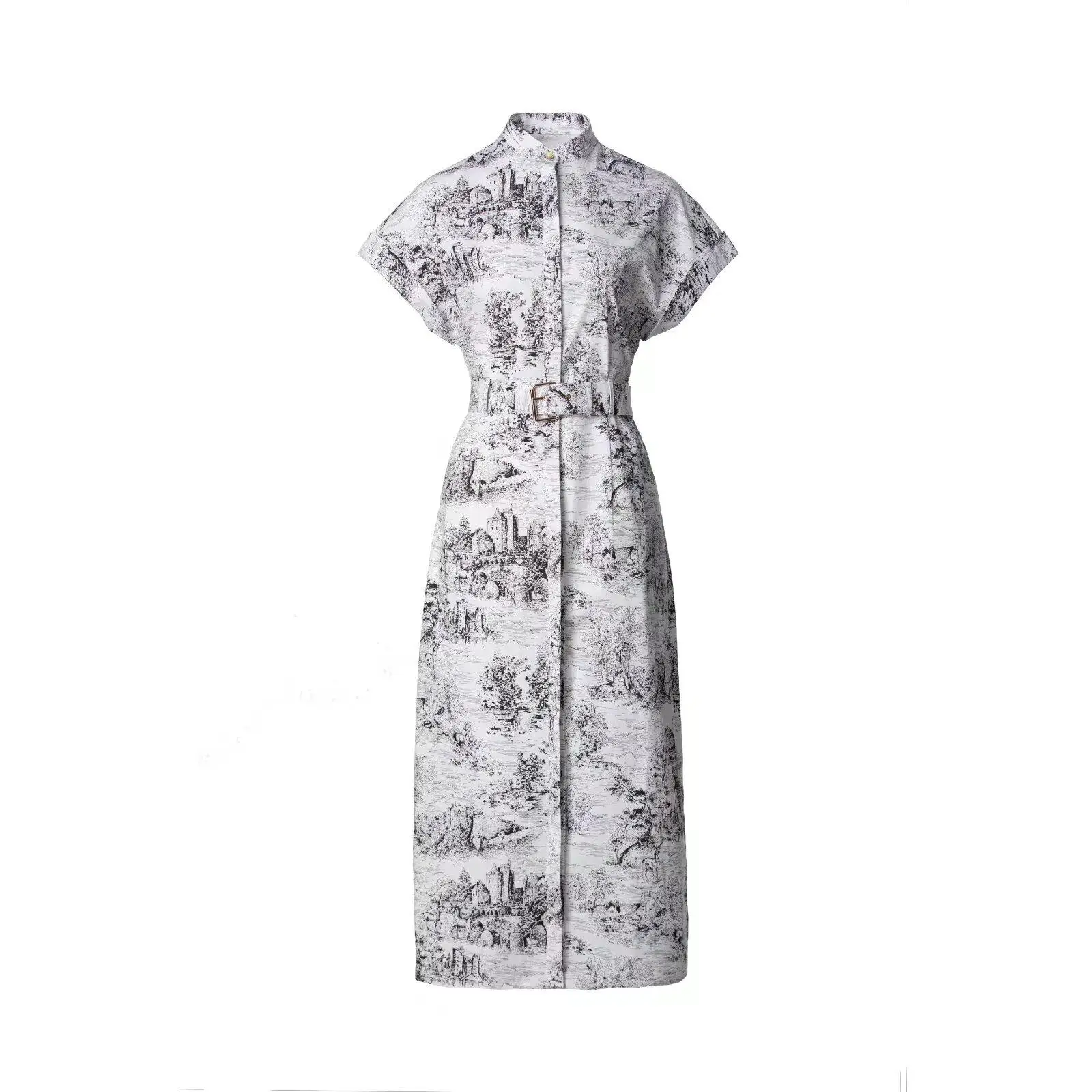 

Spring Summer New Sle D Home Straight Spray Print Svel Straight Tube Dr High Waist Cotton Workwear Busin Dr