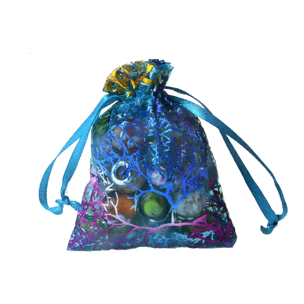 

Wedding Return Gift Packaging Gauze Drawstring for Festival Birthday Party Gifts Jewelry Pouches Storage Bags Travel Display