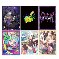 60Pcs/set Pokemon Ptcg Card Sleeve Pikachu Gengar Iono Hex Maniac Dawn Anime Game Characters Diy Card Protective Cover