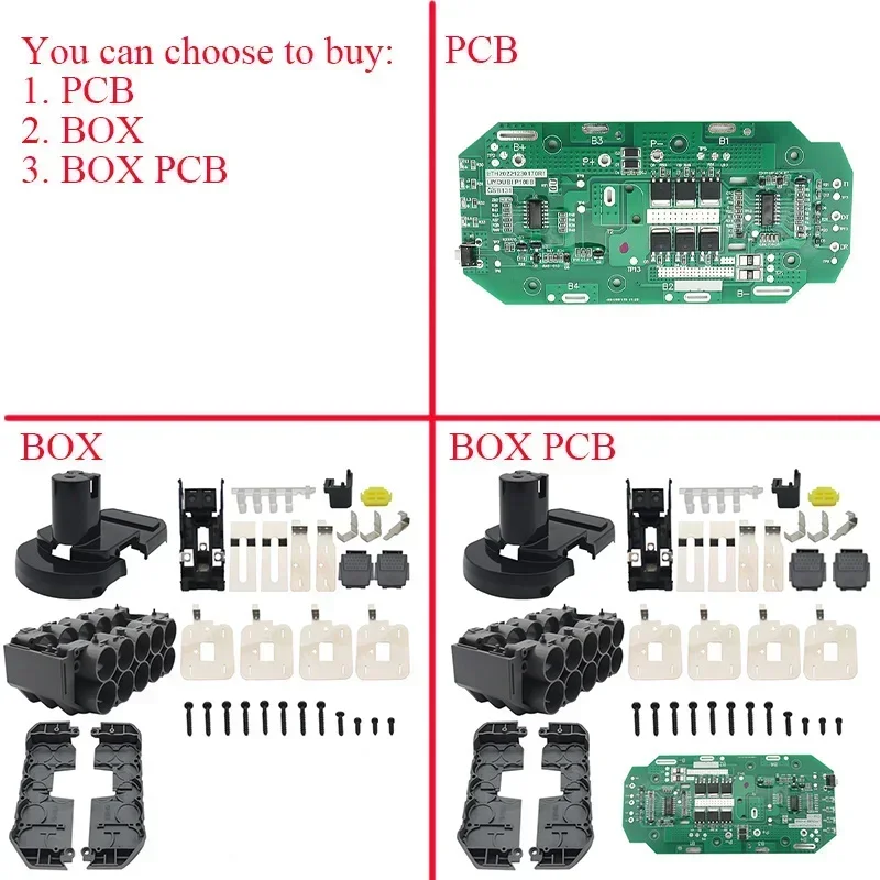 Bateria P108B 10*18650 obudowa z tworzywa sztucznego ładowania obwód ochronny płyty PCB dla RYOBI 18V 9Ah P103 BPL-1815/1820G/18151/1820 jeden +