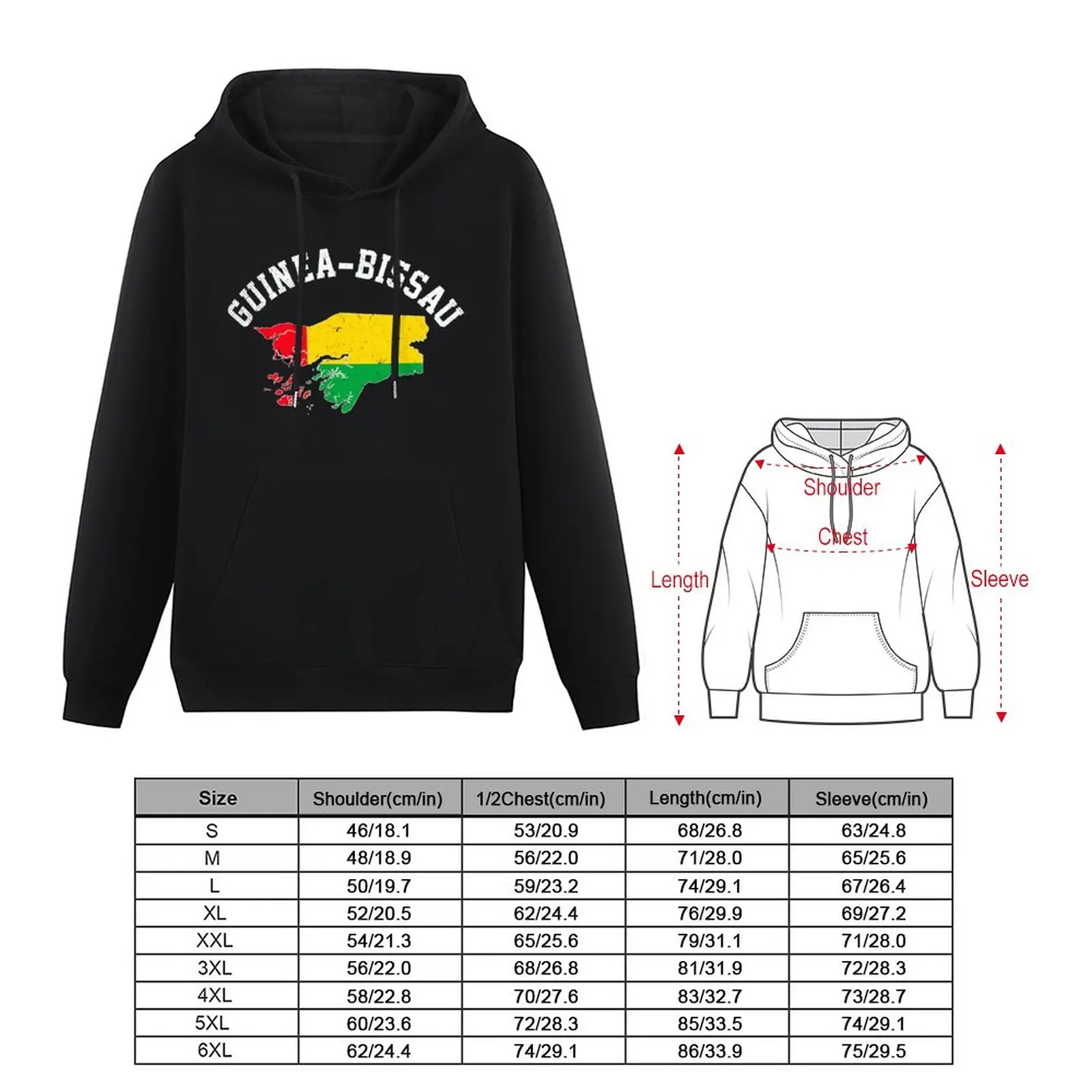 Men Women Hoodies Guinea-Bissau Flag Country Map Hoodie Pullover Hooded Hip Hop Sweatshirt Cotton Unisex