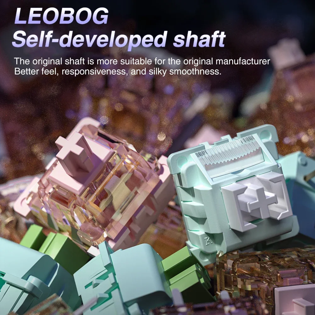 LEOBOG AMG65 Keyboard Mekanis Layar LED TFT RGB Hot-swap Bluetooth 2.4G Keyboard Berkabel Hadiah Aksesori Gamer PC Kustom