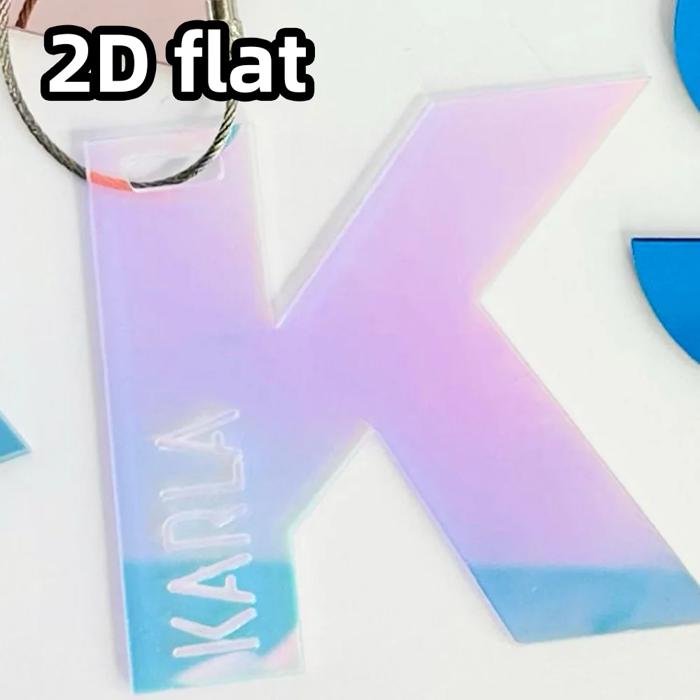 Personalized Acrylic Bag Tag 1PC, Custom Name Tag for Backpack, Luggage, Lunch Bag or Sports Bag, Letter Cut Out Style image 3
