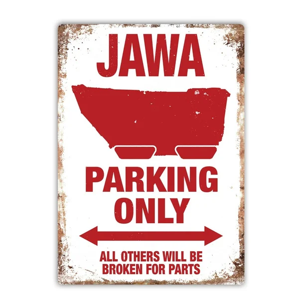 Jawa Parking Only Retro Vintage Tin Sign Bar Pub Home Metal Poster Wall Art Decor