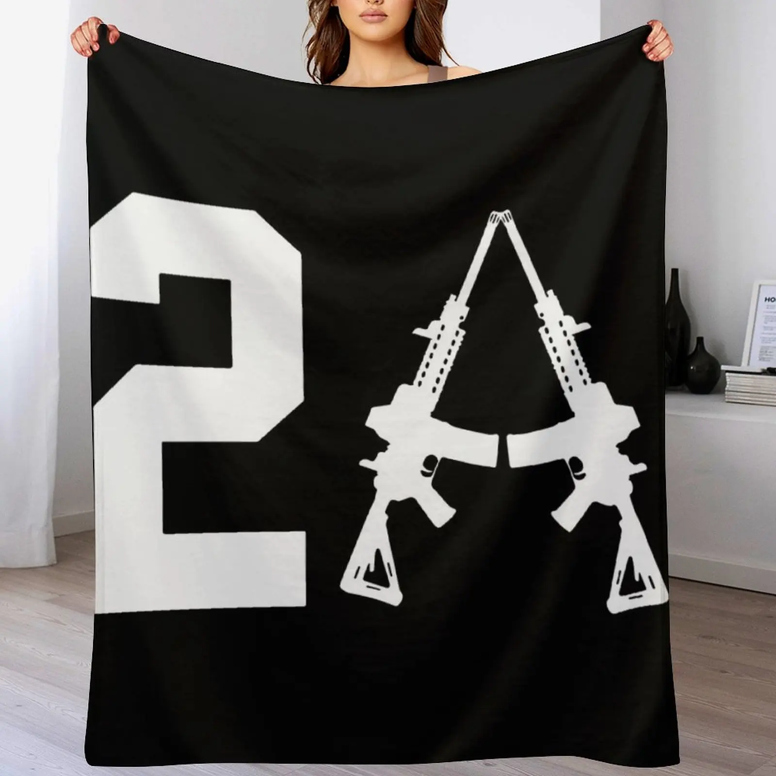 2nd Amendment Rights Logo Throw Blanket