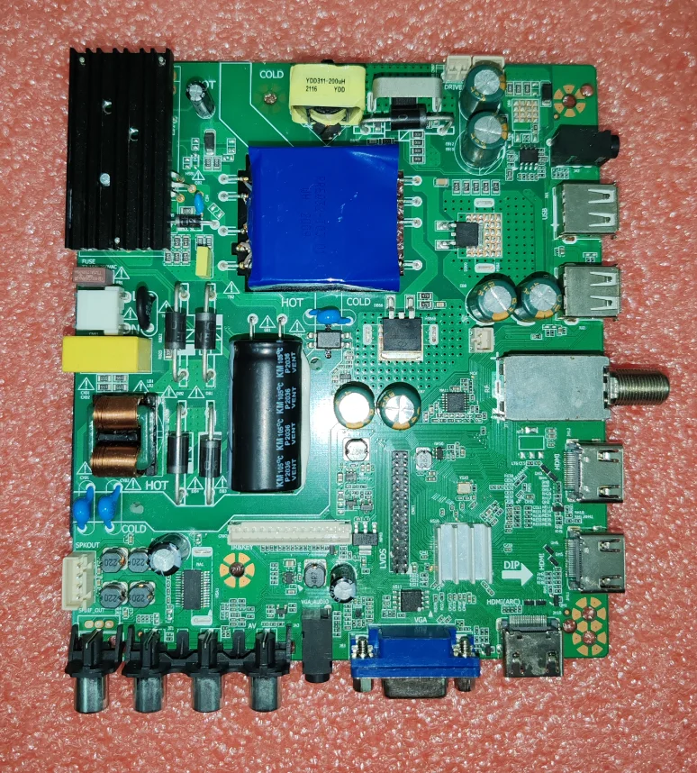 LM3YA.75W  LED three in one TV motherboard, physical photo, tested well for   570MA  74--78.8v 1920x1080  12v