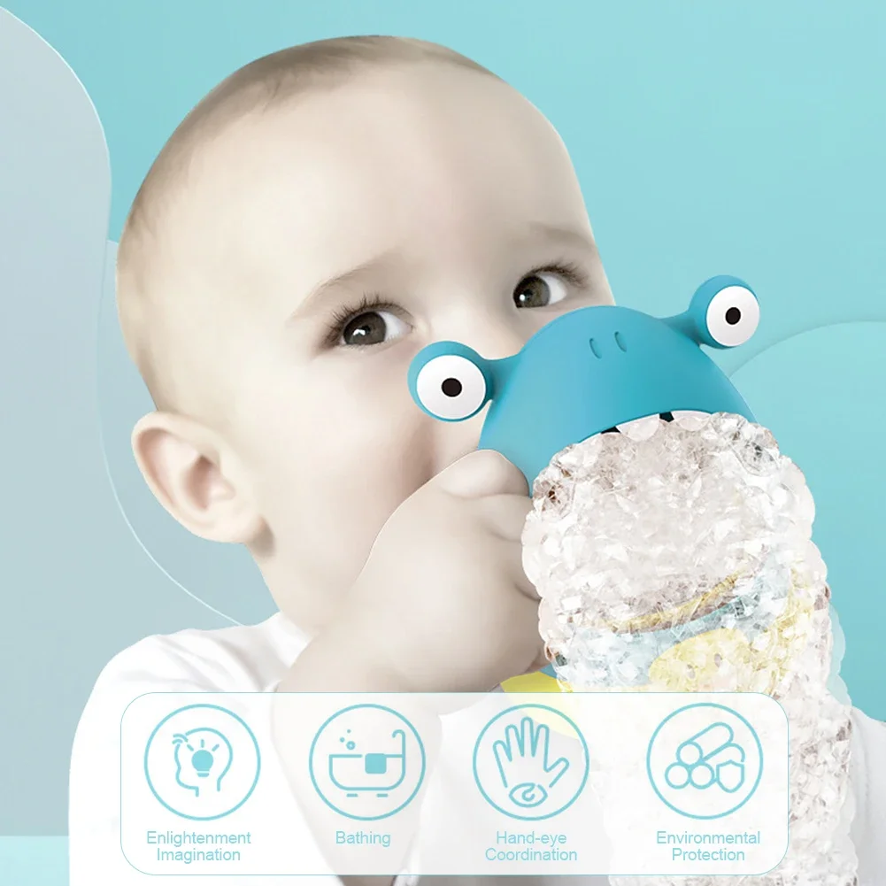Bad Zeep Machine Blazen Bubbelbad Speelgoed Leuke Cartoon Haai En Krab Badkamer Zwembad Outdoor Foam Maker