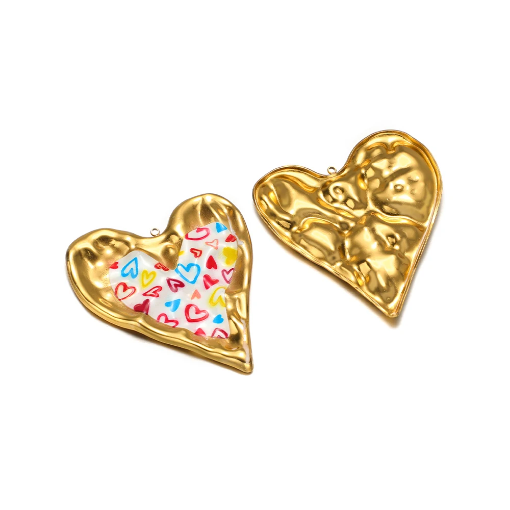 

2Pcs Stainless Steel Enamel Flower Heart Charms Butterfly Conch Pendants for DIY Jewelry Making Necklaces Earrings Decoration