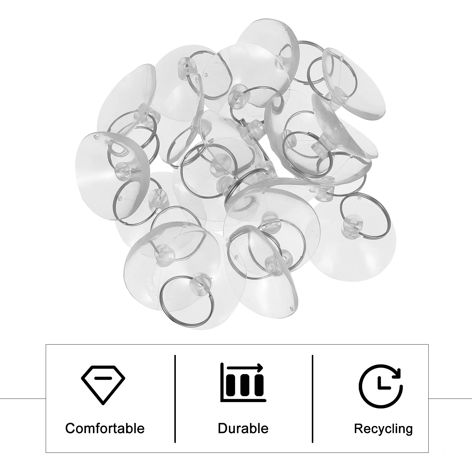 

50Pcs Durable Phone Suction Cups PVC with Ring Screen Repair Tools Mobile Tablet LCD Opening Tool Phone Screen Suction Cups