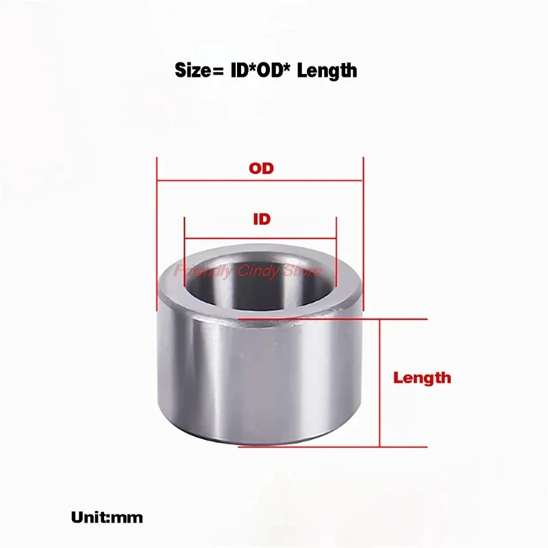 1PCSBearing Steel Sleeve Wear-resistant Sleeve Axle Bushing Guide Sleeve Inner Diameter 20mm 21mm 22mm 23mm 24mm25mm
