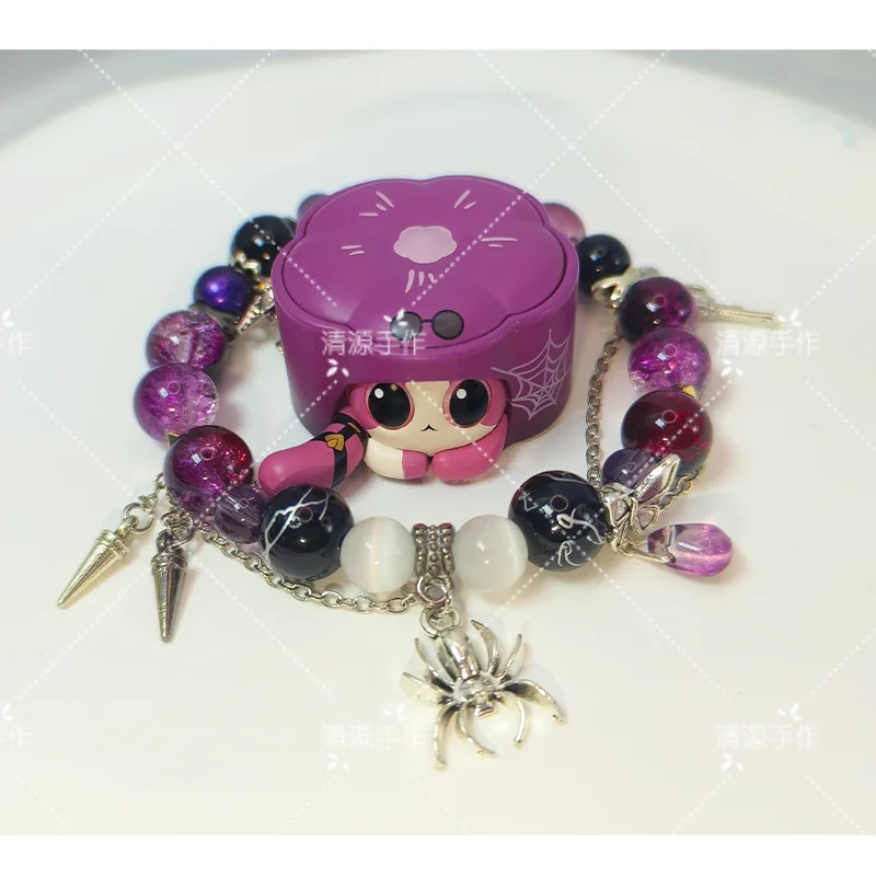 Honkai:Star Rail Cyrene Hyacine Castorice Aglaea Leather Crystal Beads Bracelet Handmade Elastic Rope Women Birthday Jewelry