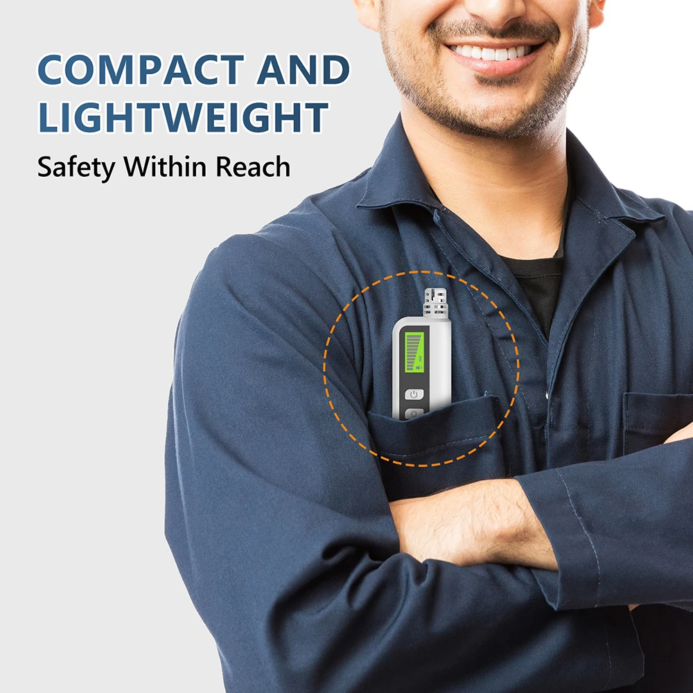 Detector de fugas de Gas Combustible, Gas Natural CO CH4 C2H6, Detector de alarma de Alcohol GLP, analizador profesional con alarma Visual Audible