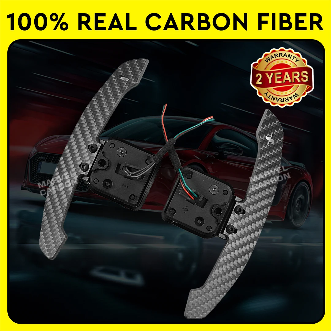 Carbon Fiber Magnetic Paddle Shifter For Audi B9 Series A1 A3 A5 A8 Q2 Q3 Q4 Q5 Q7 Q8 S1 S2 S3 S4 S5 SQ5 RS3 RS4 RS5 RSQ5