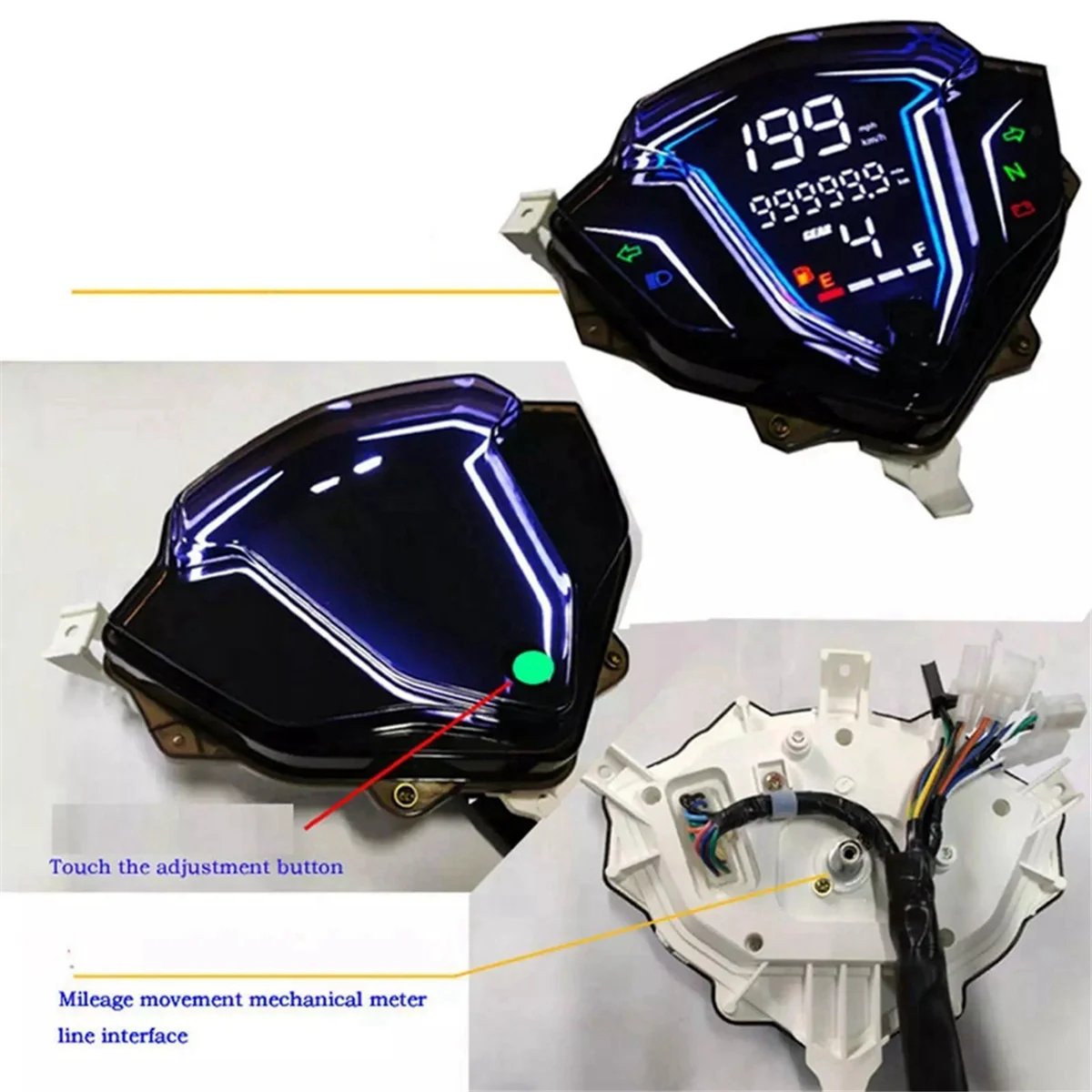 Motorcycle Digital Odometer Instrument Modification Refit Automatically Adjust for YAMAHA SRL115 FI / LAGENDA