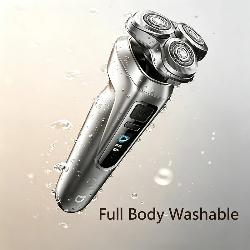 Mijia Electric Shaver Pro, Wet & Dry Shavers, 360° Floating Head, Dual Ring Lock, Smart Color Display, IPX8 Long Battery Razor