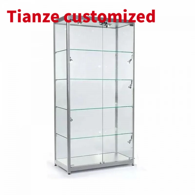 

(customized)common Type Of Aluminium Frame And Glass Showcase With LED Light Display