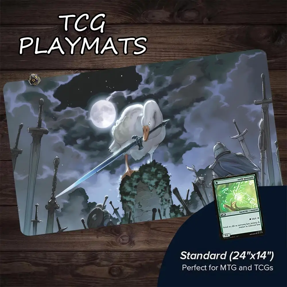 Dark Warrior Goose Sword TCG Playmat 24