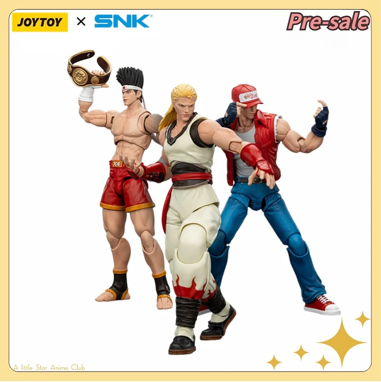 

【Предзаказ】Оригинальная фигурка JOYTOY 1/18 SNK KOF '98UM Fatal Fury Team: Терри Боугард/Энди Боугард/Джо Хигаси, подарочное украшение