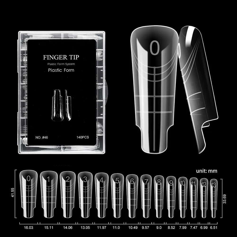 TP 70 stücke/140 stücke Klar Nagel Dual Form Volle Abdeckung Nagel Verlängerung System Schnelle Gebäude Gel Formen falsche Nagel Spitze Maniküre Werkzeuge
