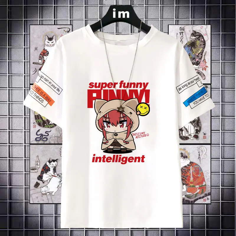 Kaus Lengan Pendek Merchandise Reinkarnasi Tanpa Kerja Pakaian Anime Uniseks Alice Rudy Lolicity Trendi