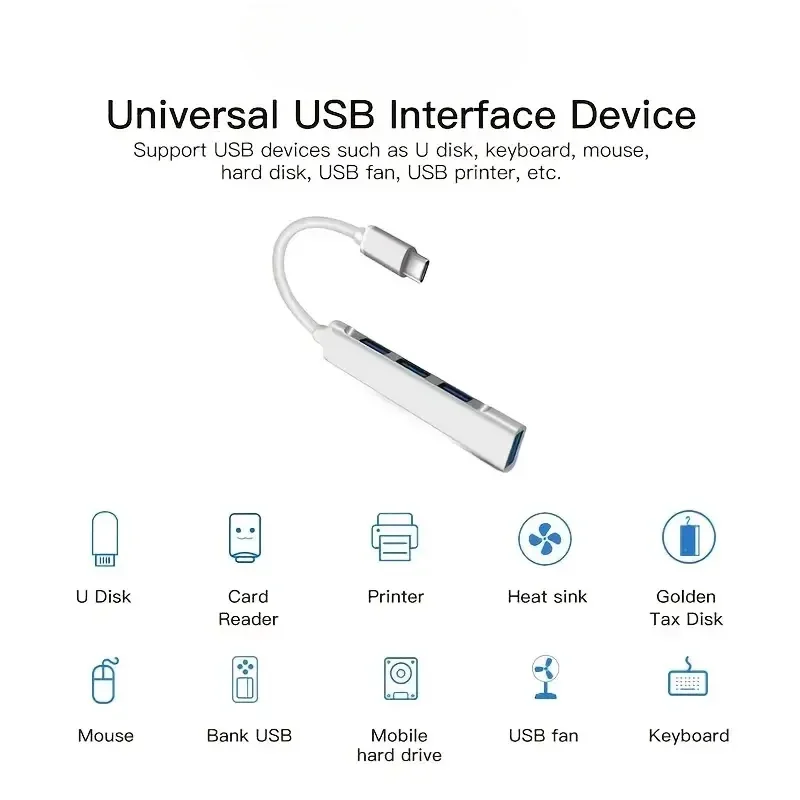 Expansion dock USB multi interface splitter adapter USB drive TypeC laptop 4HDMI mobile phone hub