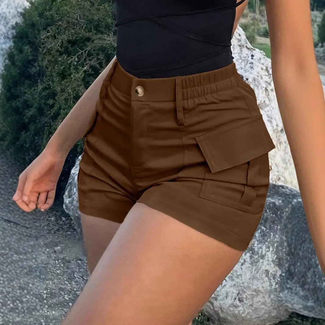 US SIZE European and American Women's Summer Fashion Niche Retro American Casual Versatile Three Quarter Shorts