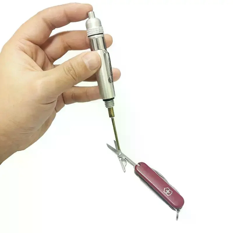 Precision Aluminum Oiler Pen, Portable Lubricating Oil Applicator with Pocket Clip for Machine Maintenance