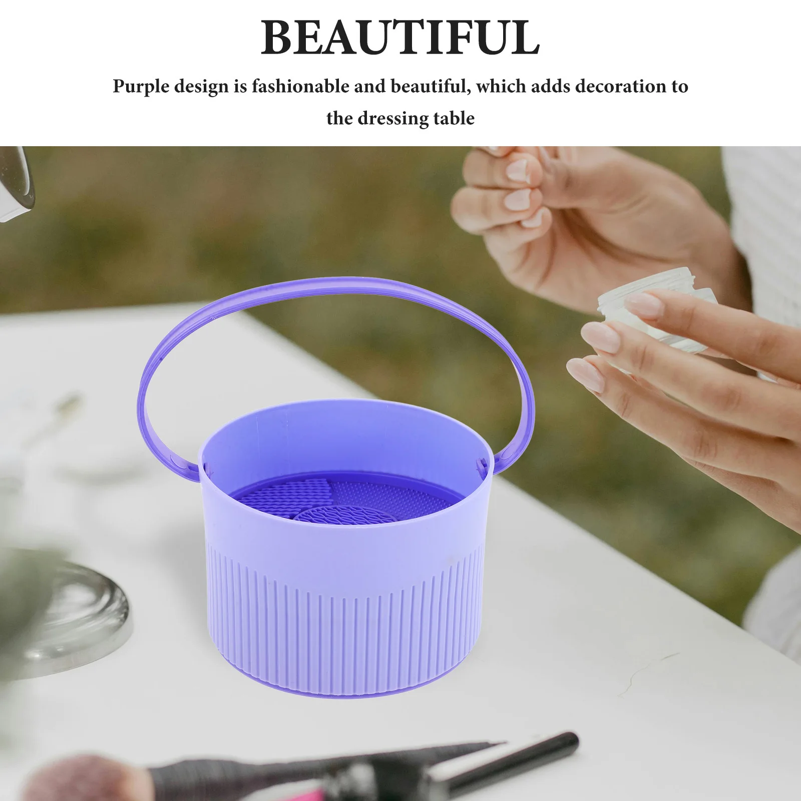 

Makeup Brush Cleaning Bowl Portable Silicone Tool For Eyeshadow Blusher Brushes Makeup Cleaning Container Brush Cleaner