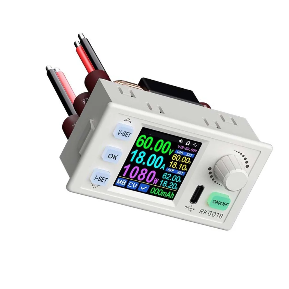 Digital DC‑DC Power Converter Module 1.54-inch Color Screen Digital Display Adjustable Output For Battery Tests Equipment Debugg