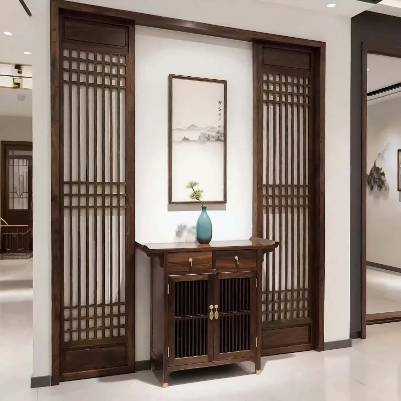 New Chinese-style solid wood dining side cabinet, Song-style aesthetics, modern simplicity, begonia, bright moon cabinet