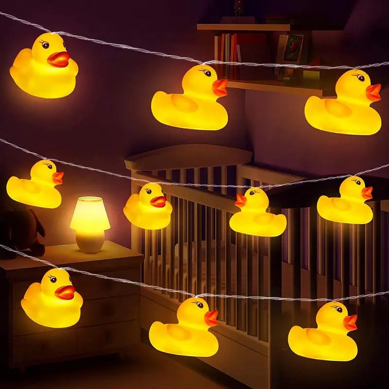 Christmas Garden String Light Cartoon Duck Ambient String Light For Indoor Outdoor Wall Window Tree Ambient Lights For Yards