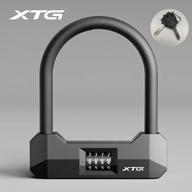 bicycle 17mm Heavy Duty U Lock Resettable Code Password Retrieval Alloy Steel Anti Theft for E Bikes Motorcycles Bicycles