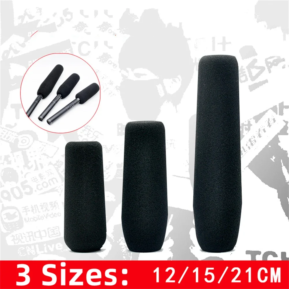 1 Pcs Microphone Windscreen Sponge Cover For  Mic Long Interview Dustproof Camera Mic Replace Practical Accessories
