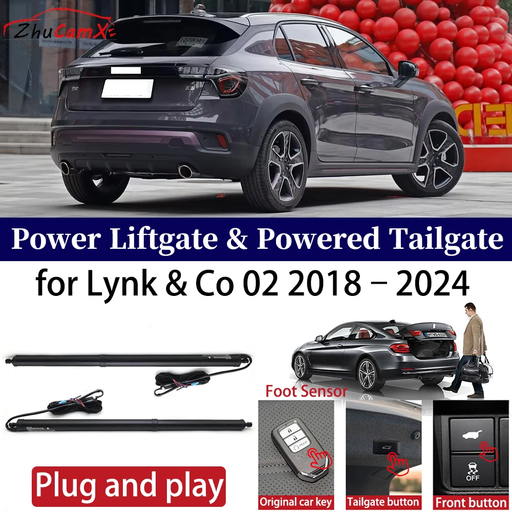 ZhuCamX for Lynk & Co 02 2018–2024 Car Power Liftgate Automatic One-Click Vehicle Powered Tailgate Strut Plug and play