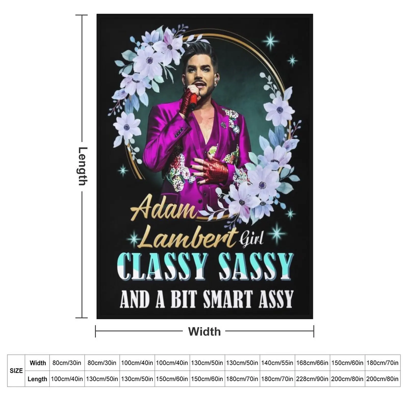 ADAM LAMBERT GIRL CLASSY SASSY AND A BIT SMART ASSY Throw Blanket For Sofa Thin Soft Plaid Plush Luxury Brand Blankets