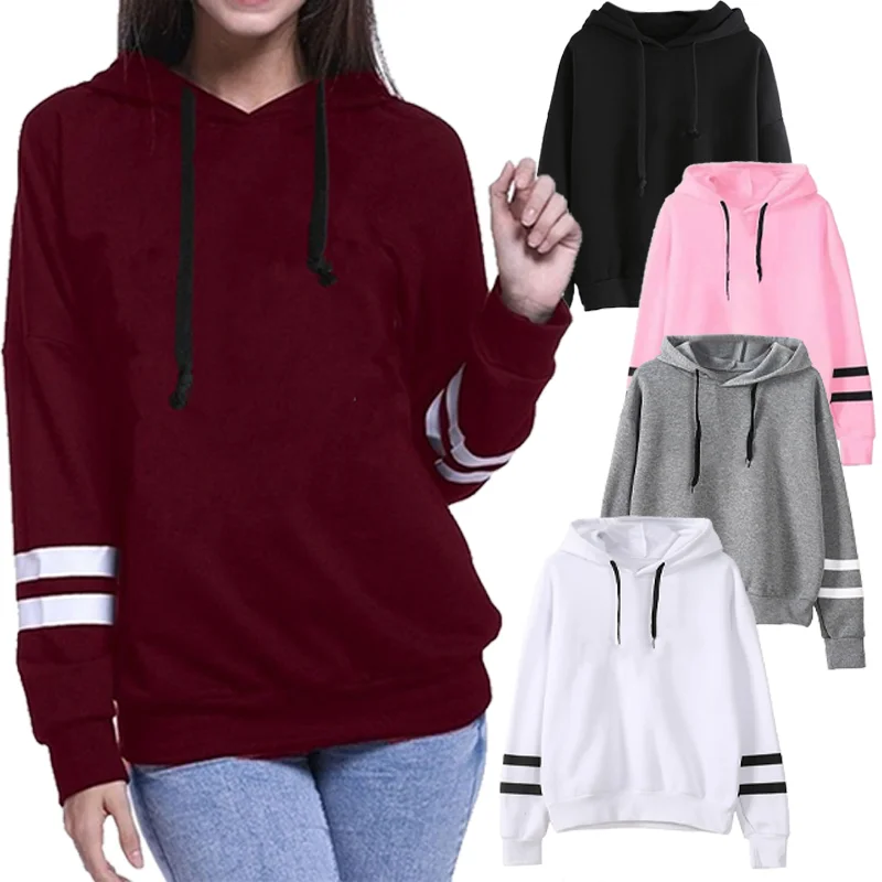 

Casual Long Sleeve Pullover Tops Streetwear Sweatshirt Women Stylish Loose Hoodie Outdoor Sport Sweater Clothes for Women