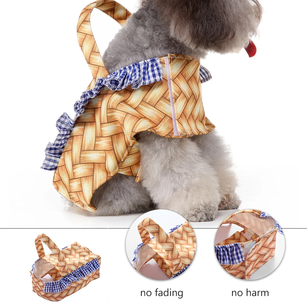 

Pet Dog Funny Basket Costume Comfortable Acrylic Fiber Clothes Halloween Christmas Outdoor Use Pet Costume Dog Clothes