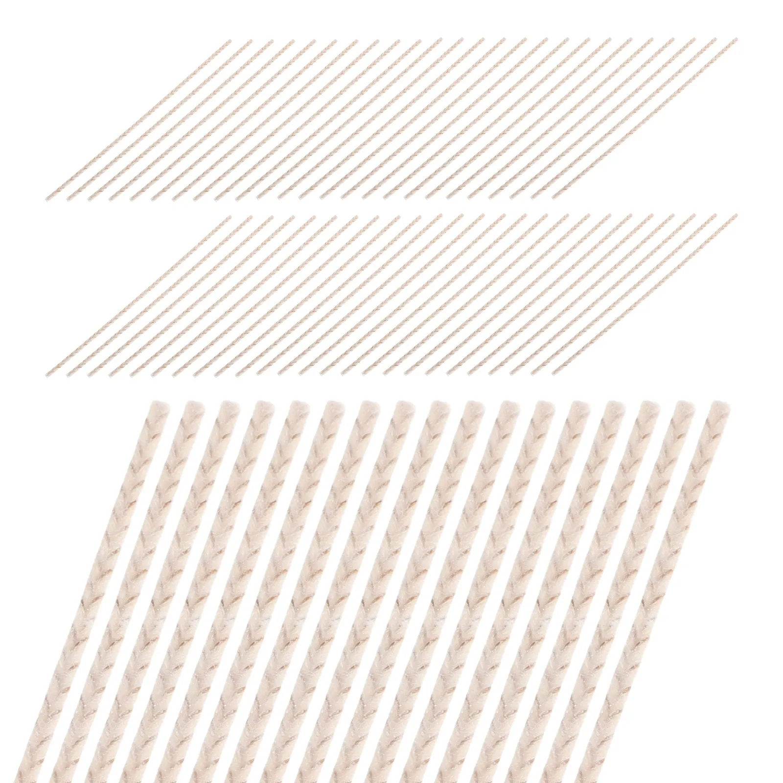 100Pcs Wicks Cotton Paper Smokeless Braided Stable Burn for DIY Making Aromatherapy Wax Beeswax Supplies