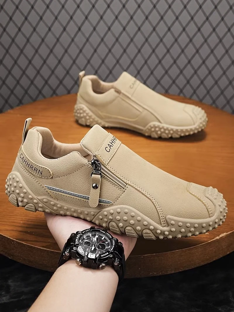 Men's Casual Work Shoes Lightweight Anti-slip Sports Board Shoes Mountain Climbing Outdoor Waterproof Leisure Long Stand Not ...