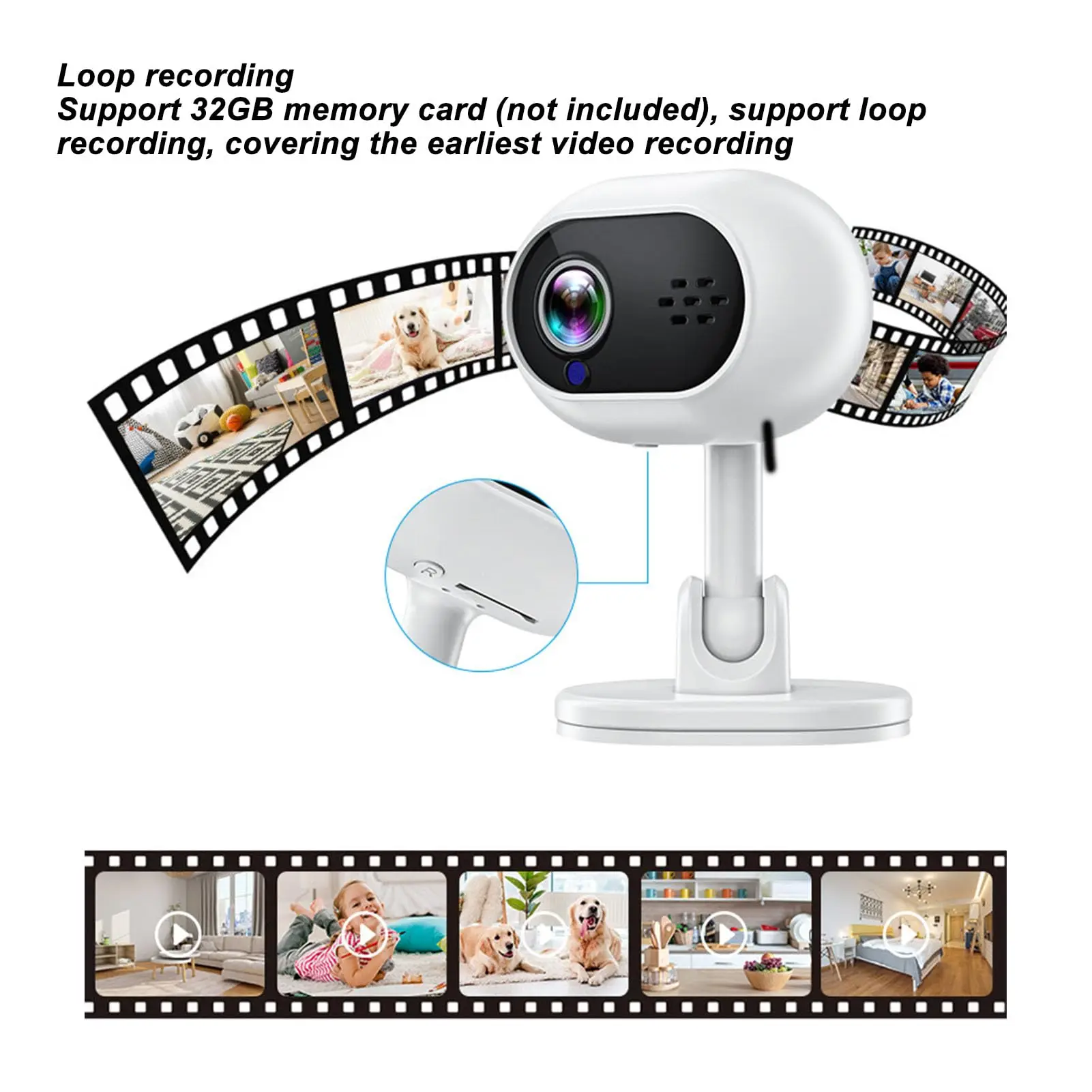 

Wifi IP Camera Outdoor Security, 2 Way Audio WiFi APP Viewing Surveillance Camera for Home Security Baby Pet Monitoring