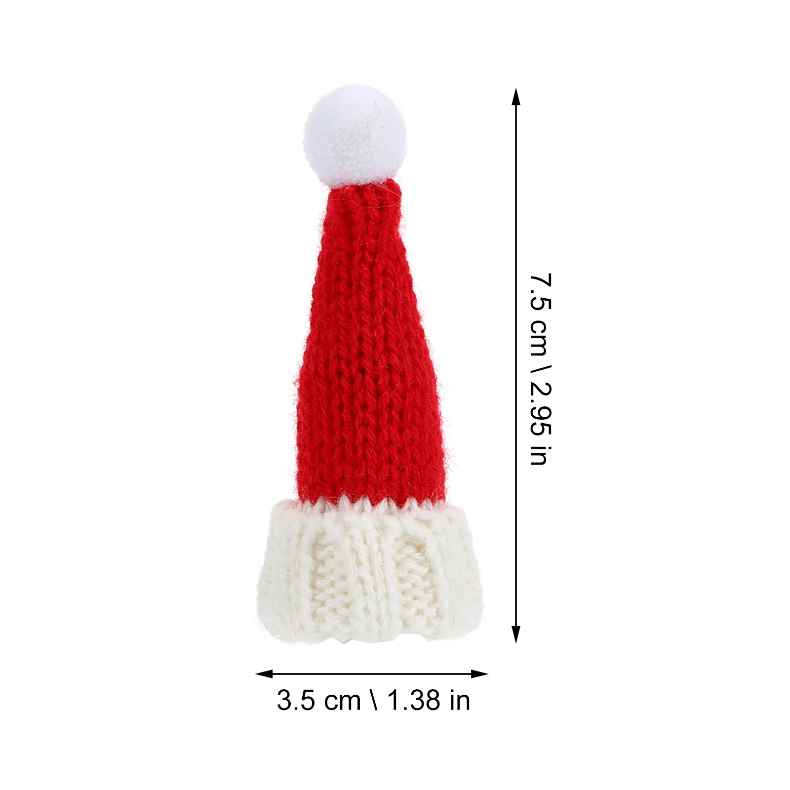 10 Pcs Christmas DIY Craft Supplies Miniature Hat Wool Cap Bottle Miniatures for Crafts Cover Party Scarf