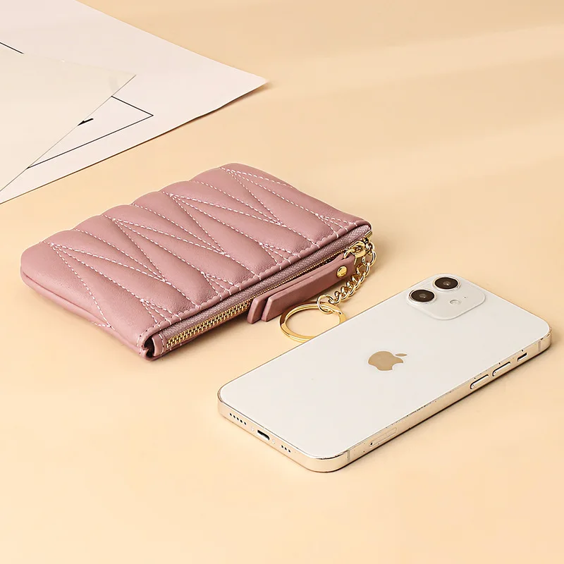New Cow Leather Women's Coin Purse Creative Card key Holder lipstick storage bag Money Wallet For Women
