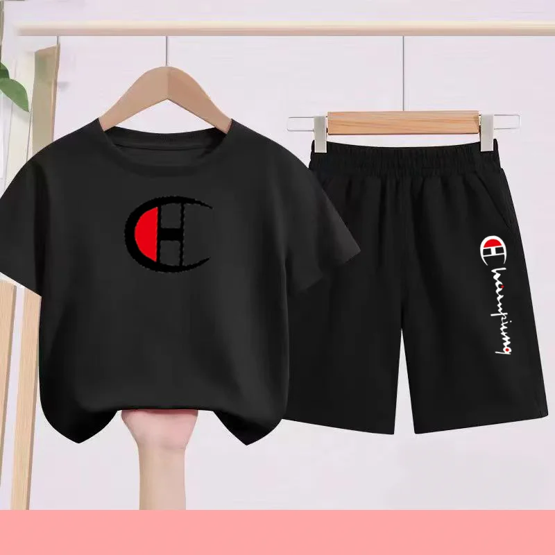 Children's Sportswear Sets, Thin T-shirts and Shorts for Boys and Girls, Ball Games, Casual Children's Summer T-shirt Sets